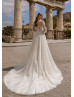 Long Sleeve Beaded Ivory Lace Tulle Wedding Dress